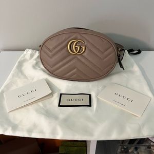 Authentic Gucci GG Marmont Belt Bag
